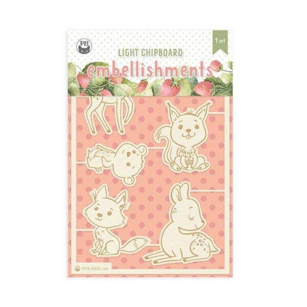 Chipboard kuvioleikkeet - Woodland Cuties-  P13